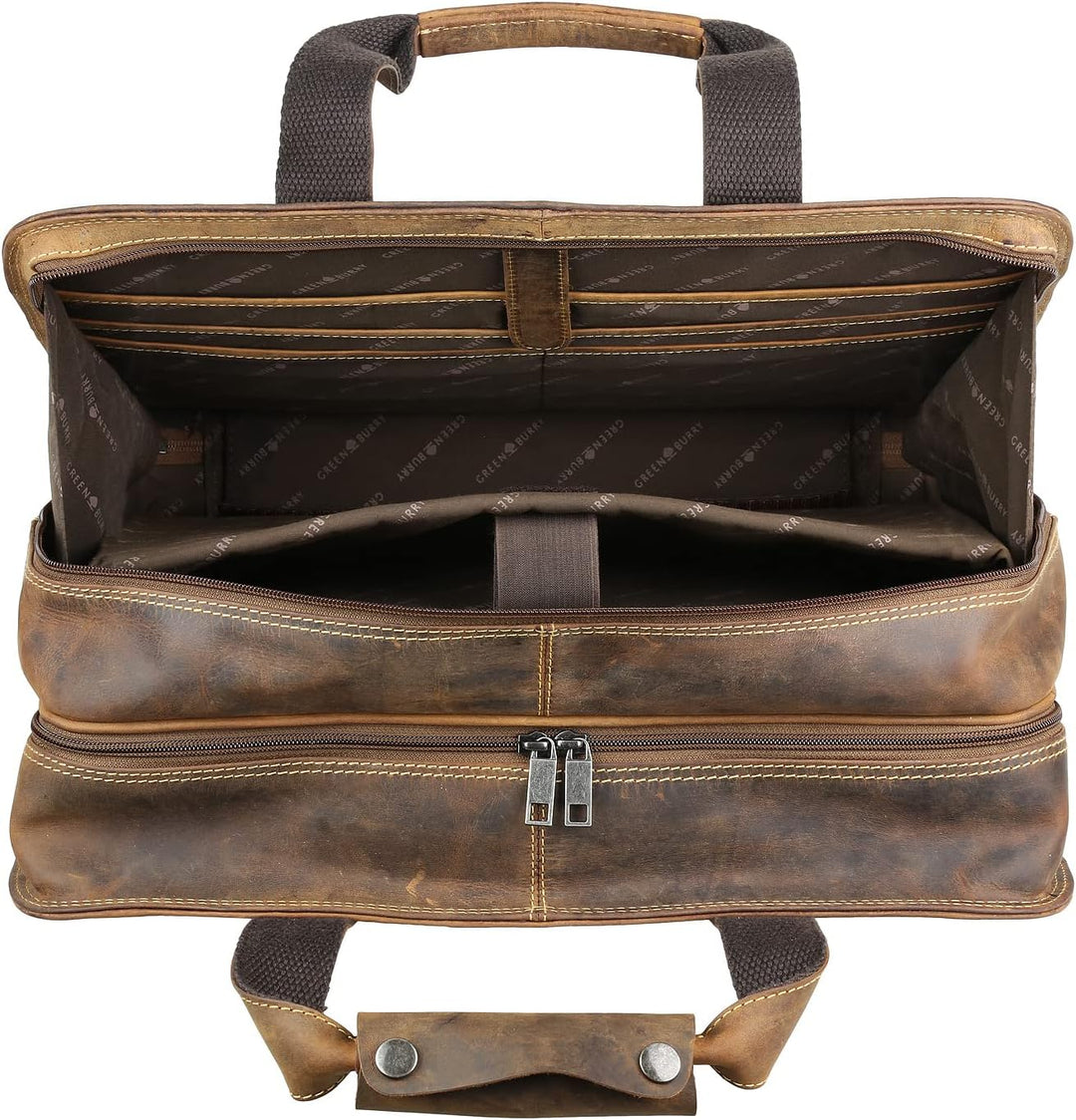 Greenburry Vintage 2 Rollen Businesstrolley 33 cm Laptopfach