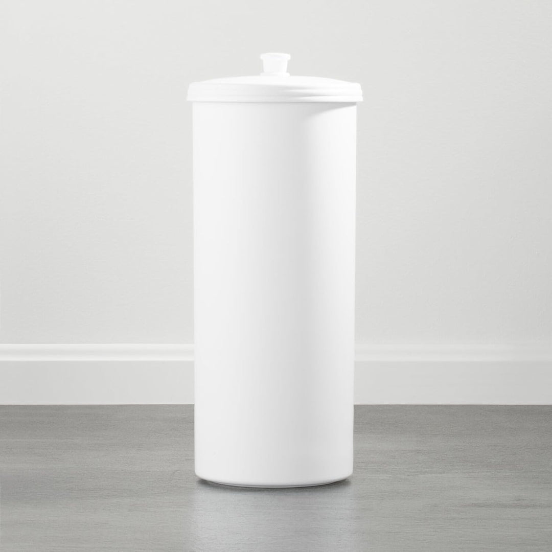 mDesign grosser Toilettenpapierbehälter mit Deckel - Toilettenpapieraufbewahrung aus Kunststoff (Dur