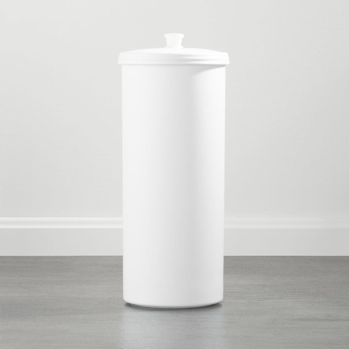 mDesign grosser Toilettenpapierbehälter mit Deckel - Toilettenpapieraufbewahrung aus Kunststoff (Dur