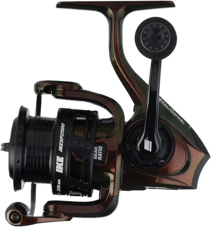 Abu Garcia Revo Ike Stationärrolle - leichte lilafarbene Spinnrolle mit 10 Kugellagern, Drop Shot Ke