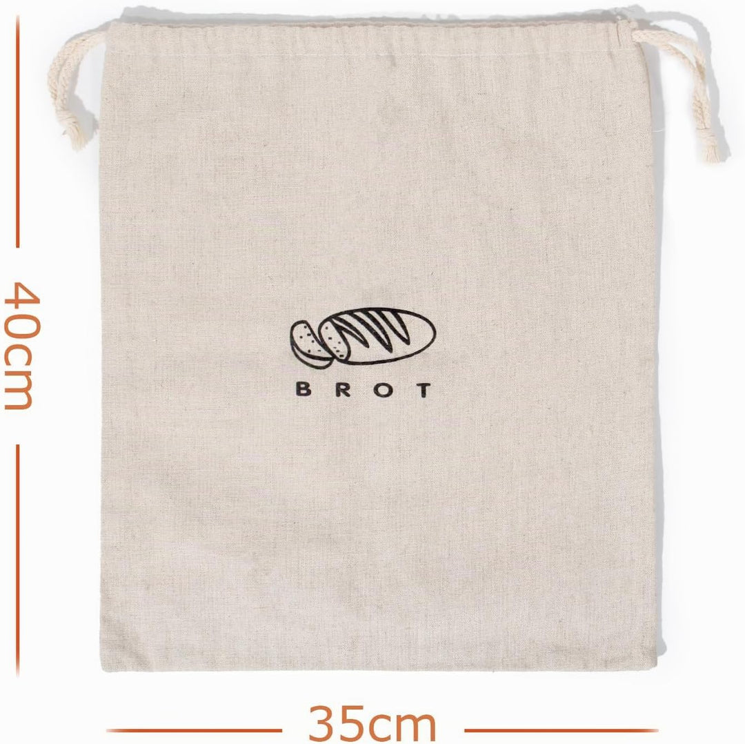 Theo&amp;Cleo Leinen Brotbeutel Aufbewahrung Frischhalten, Leinenbeutel für Brot, Bread Bag, Brotaufbewa