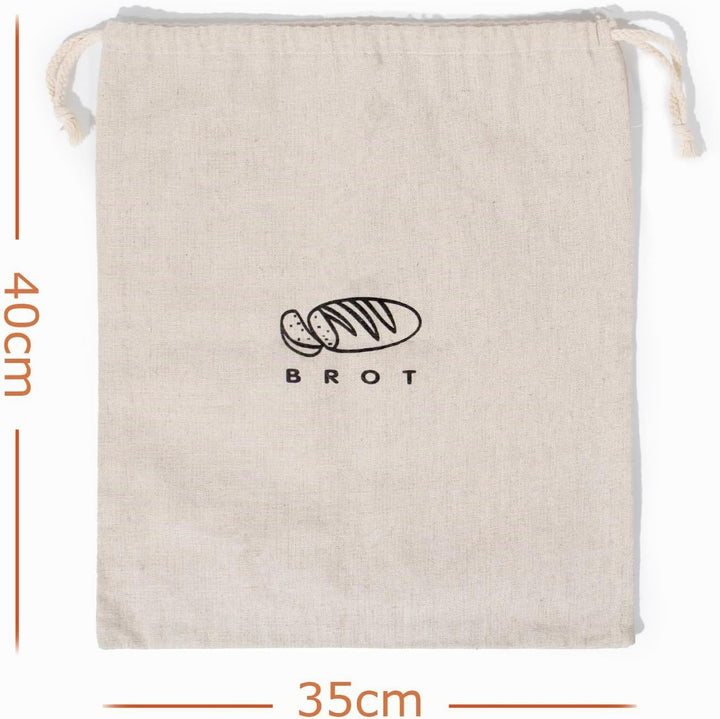 Theo&amp;Cleo Leinen Brotbeutel Aufbewahrung Frischhalten, Leinenbeutel für Brot, Bread Bag, Brotaufbewa