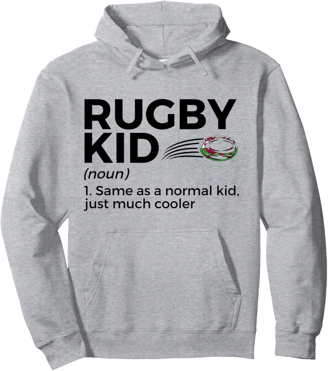 Rugby Kid Definition Wales Flagge für Rugbyspieler Pullover Hoodie