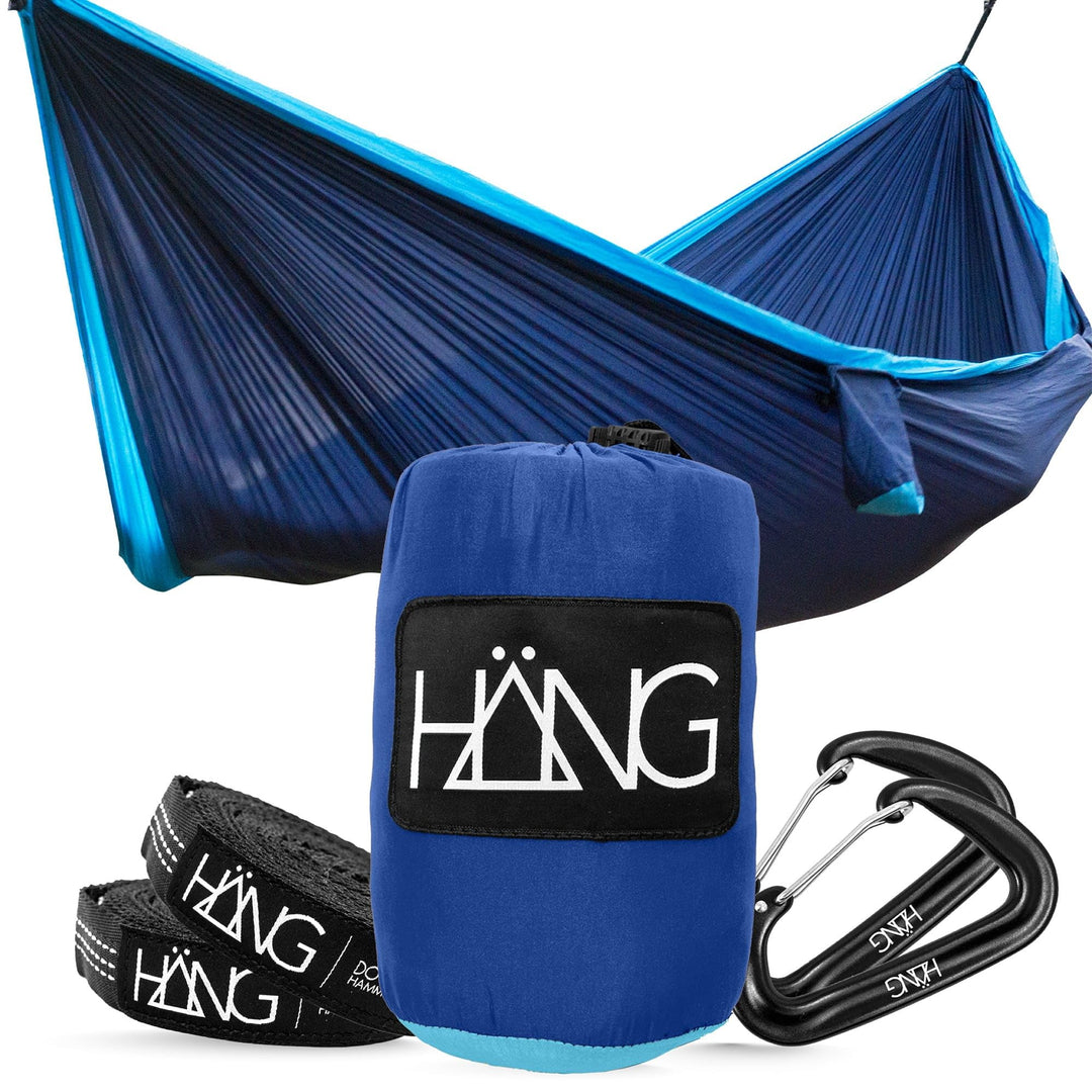 HÄNG® Camping Hängematte Outdoor Nylon Fallschirmseide für 2 Personen - 300 x 170cm Mobile Ultra-lei