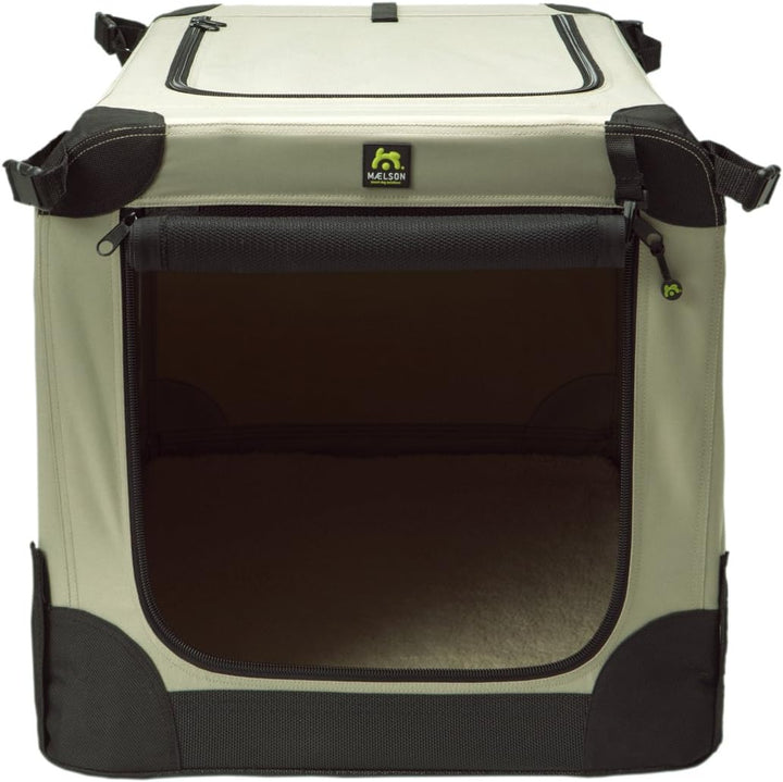 Maelson Soft Kennel faltbare Hundebox -beige - M 82 - (82 x 59 x 59 cm) hautfarben M 82 - (82 x 59 x