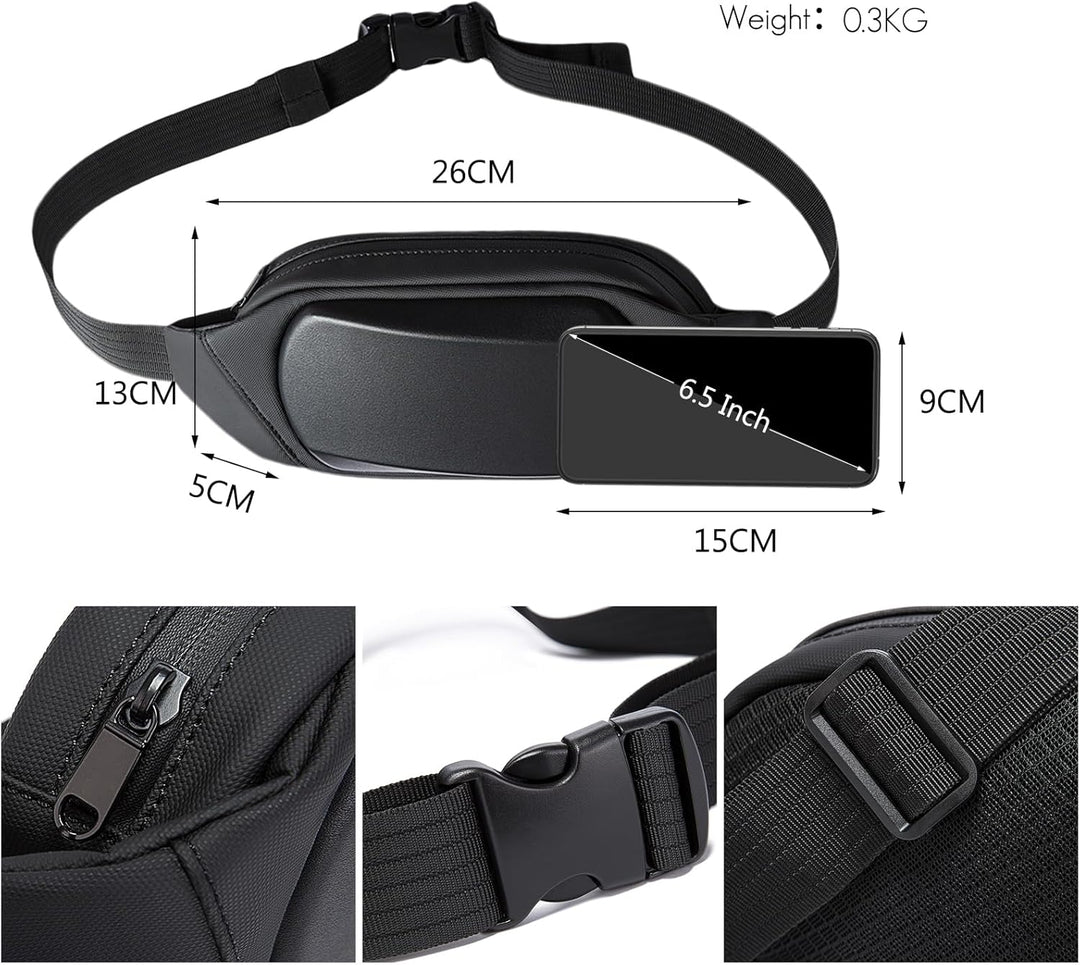 FANDARE Leicht Brusttasche Joggen Bauchtasche Hüfttasche Sling Rucksack Schultertasche Crossbody Umh