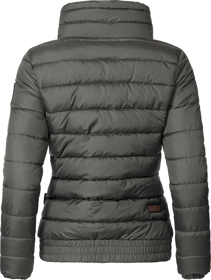 MARIKOO Damen Winter Steppjacke Poison XS-XL XS Anthrazit, XS Anthrazit
