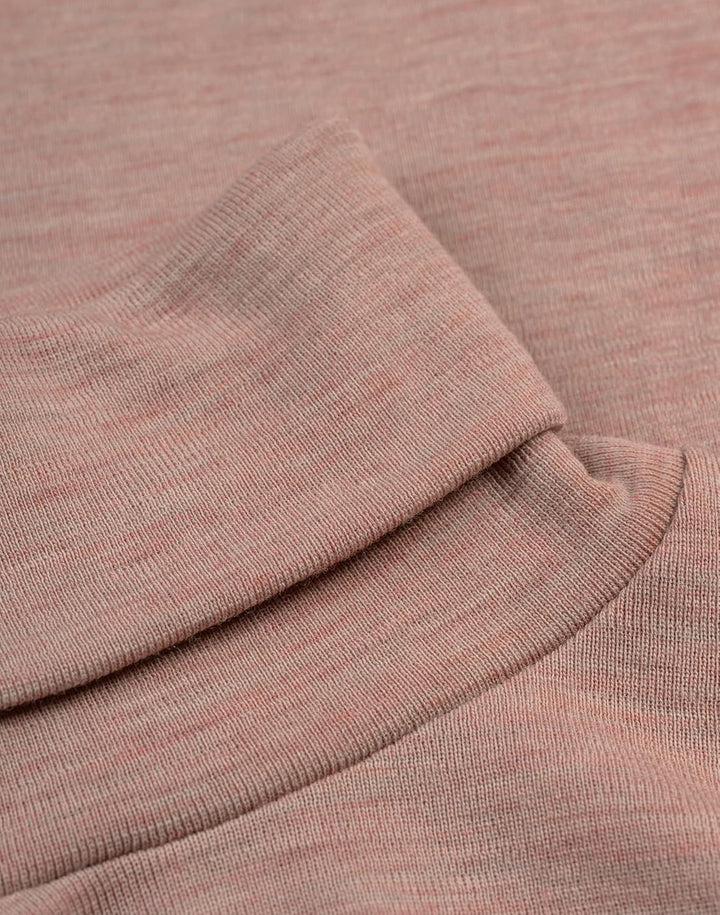 DILLING Damen Rollkragenshirt aus Merinowolle 36 Blusher-melange, 36 Blusher-melange