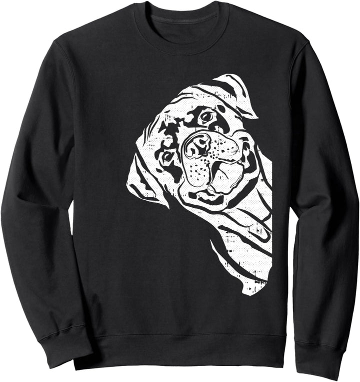 Rottweiler Face Dog Cute Puppy Doggie Pet Rottie Lover Sweatshirt