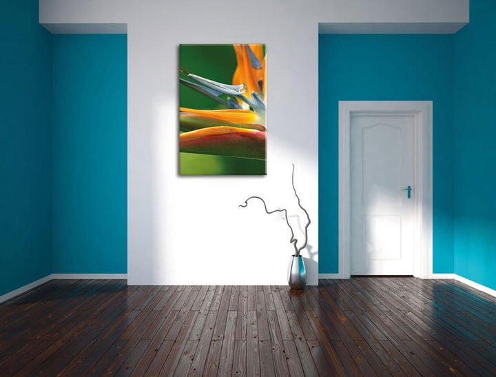 Tropische Blume, Format: 100x70 auf Leinwand, XXL riesige Bilder fertig gerahmt mit Keilrahmen, Kuns