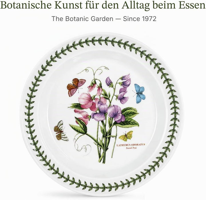 Portmeirion Botanic Garden 25,4 cm Abendessen Teller – Set von 6 Rose, Rose