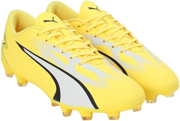 PUMA Herren Ultra Play Fg/Ag Fussballschuh 44.5 EU Gelb Schwarz Yellow Blaze Puma White Puma Black,