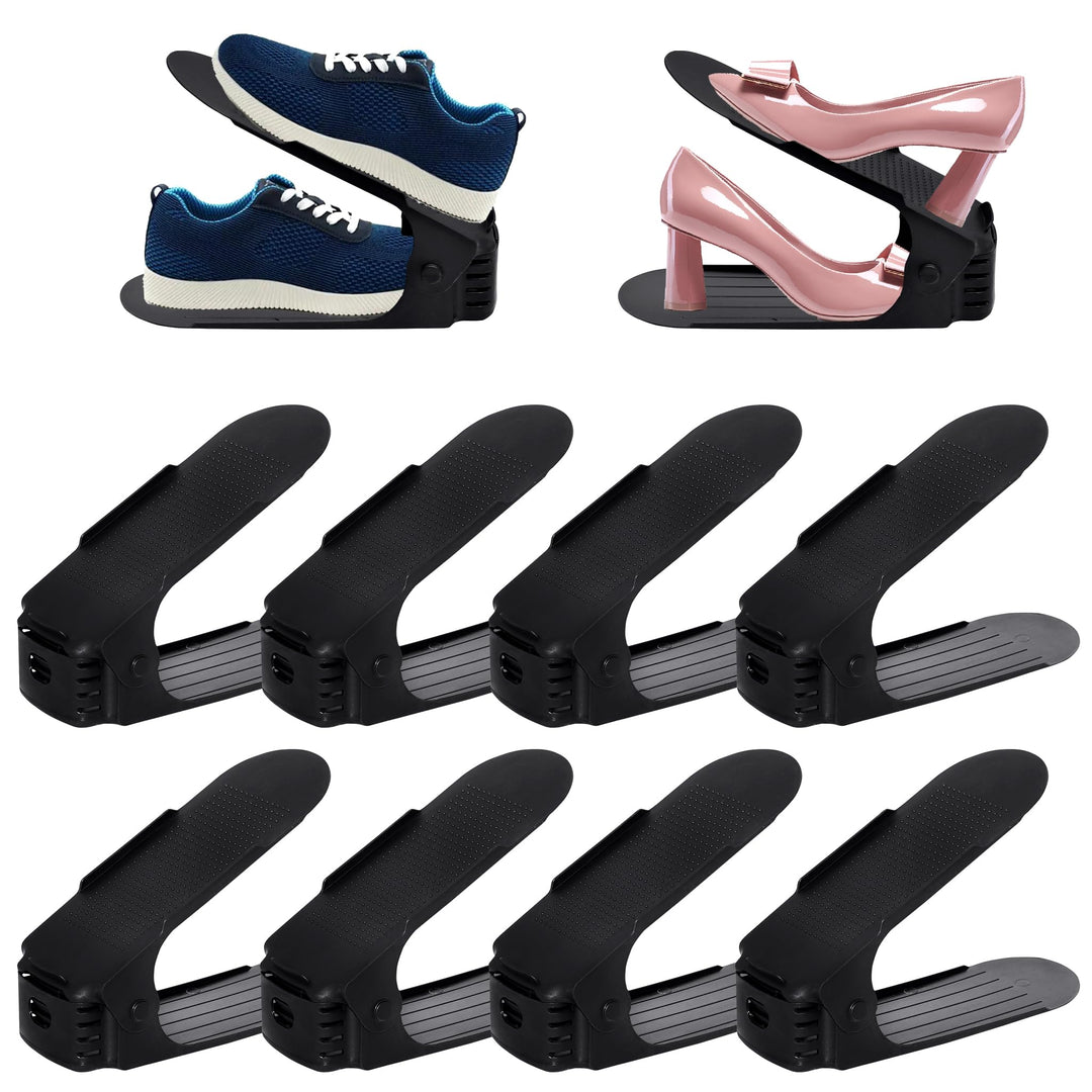 SUBTLETY Einstellbare Schuhstapler 30 Stück PP Schuhregale Höhenverstellbar Schuhorganizer rutschfes