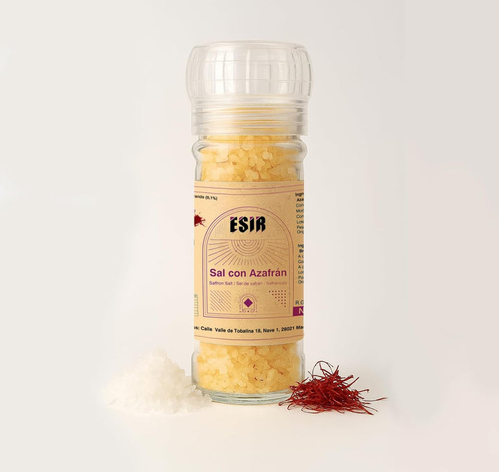 Esir Salz-Mischung mit Safranfäden oder -pulver ideal zum Würzen und Verfeinern aller Gerichte 95 g