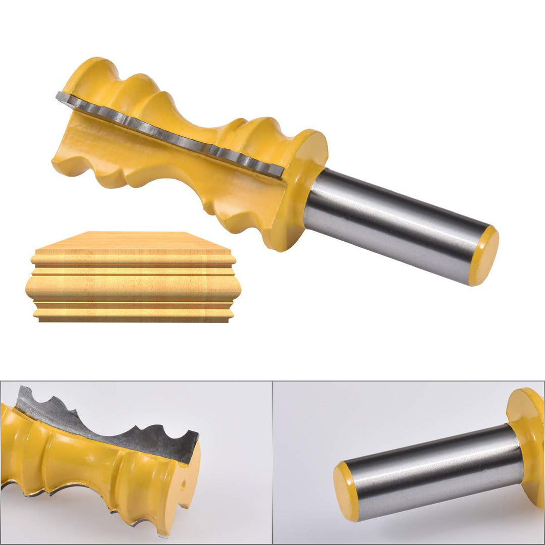 KATUR Kronenformfräser, Stuhlschienenformfräser mit 1/2 Zoll Schaft Holzfräser (1/2" Schaft, 1.13" B