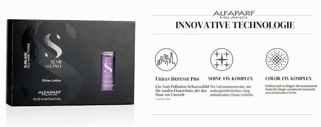 Alfaparf Milano Semi Di Lino Sublime Shine Lotion 12x13ml Único Schwarz, PF016452, 156 ml