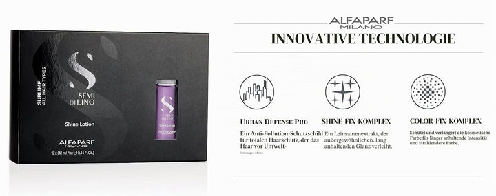 Alfaparf Milano Semi Di Lino Sublime Shine Lotion 12x13ml Único Schwarz, PF016452, 156 ml
