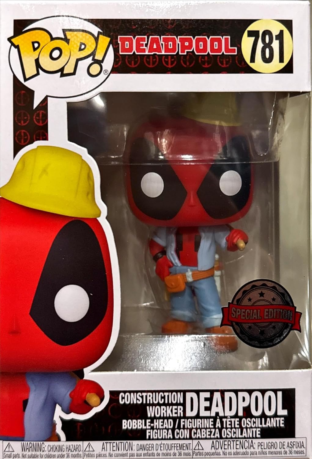 Funko POP! Marvel 30th Anniversary #781 Construction Worker Deadpool 54688