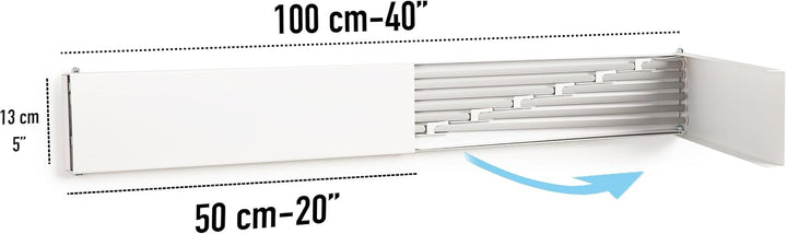 depogron Wäschetrockner 100 cm, Wand montierbar, Wäschetrockner, Faltbar, Geeignet für Innen- oder A