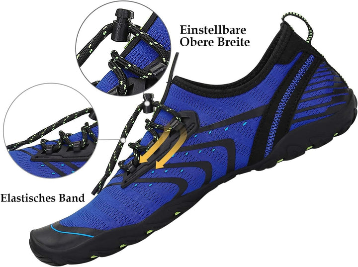 SAGUARO Badeschuhe für Herren Damen - 7/9 Drainagelöcher Schnelltrocknende rutschfest, Gr 35-48 40 E