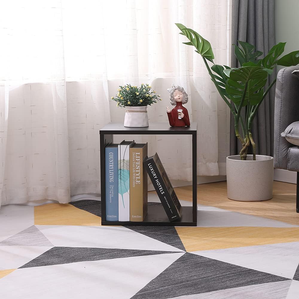 Etnicart Würfel Aufbewahrungsbox Bücherregal Wenge 35x30x35cm MDF Holz Regal Design Büro Eingang Woh