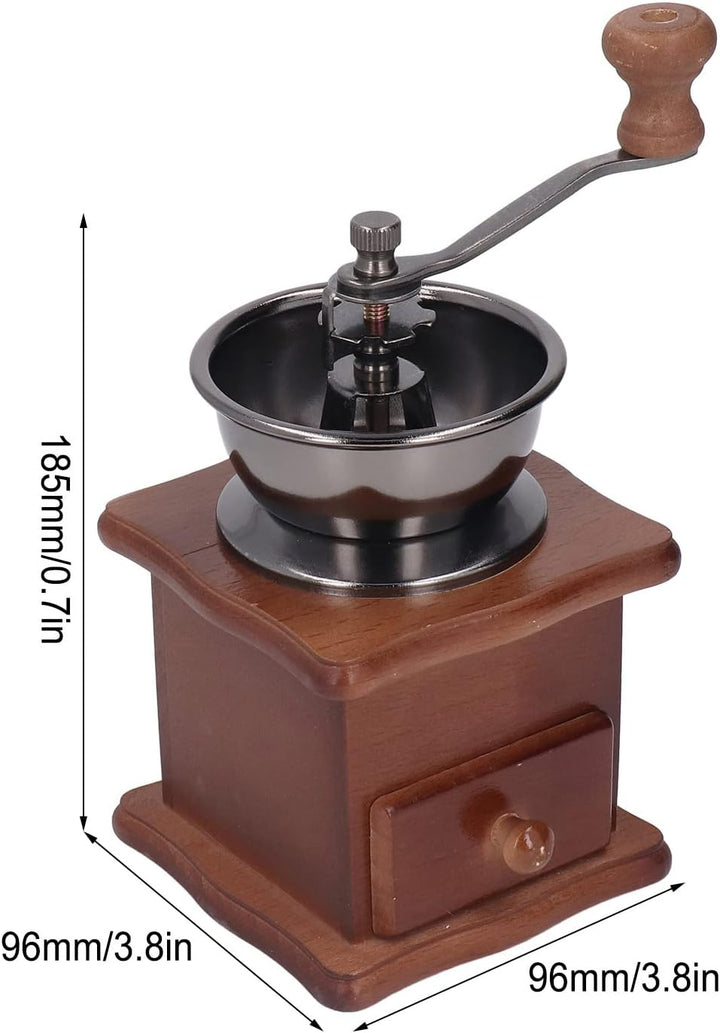 Manuelle Kaffeemühle, Rostfrei, Retro-Stil, Kaffeemühle mit Edelstahlkern