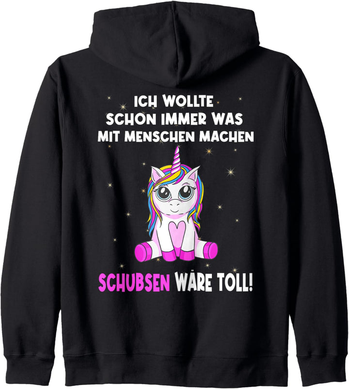 "Ich wollte schon immer was mit Menschen machen" - Einhorn Kapuzenjacke