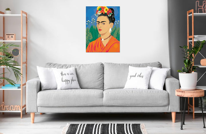 Ravensburger CreArt 25525 - Frida Kahlo - Malen nach Zahlen Erwachsene, DIY Malset mit Pinsel und Ac