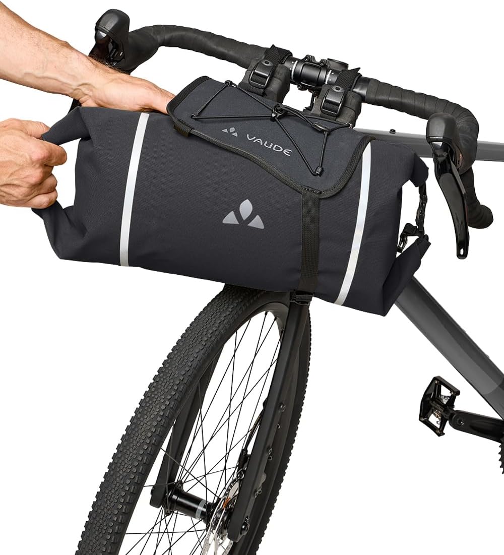 VAUDE Fahrrad Lenkertasche mit 10 Liter Packsack Mittelgrosse Schwarz, Mittelgrosse Schwarz