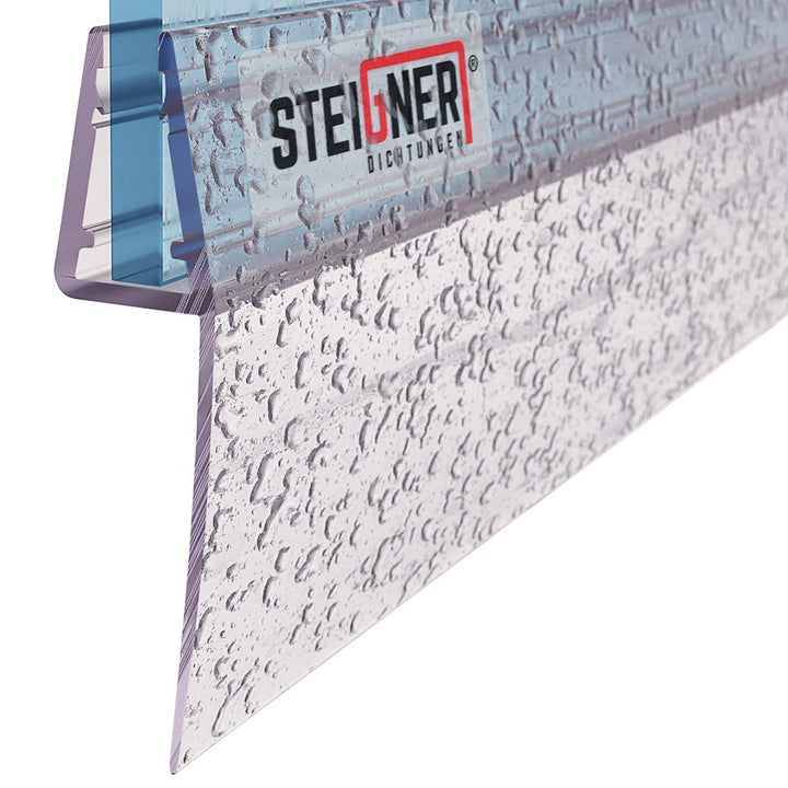 STEIGNER Duschdichtung, 120cm, Glasstärke 6/7/ 8 mm, Gerade PVC Ersatzdichtung für Dusche, UK55 UK55