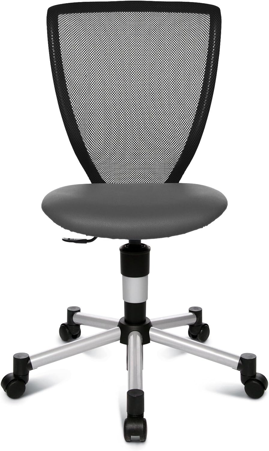 Topstar 71487S12 Titan Junior, Schreibtischstuhl, Netzrückenlehne, Bezugsstoff Anthrazit & 6991 Roll