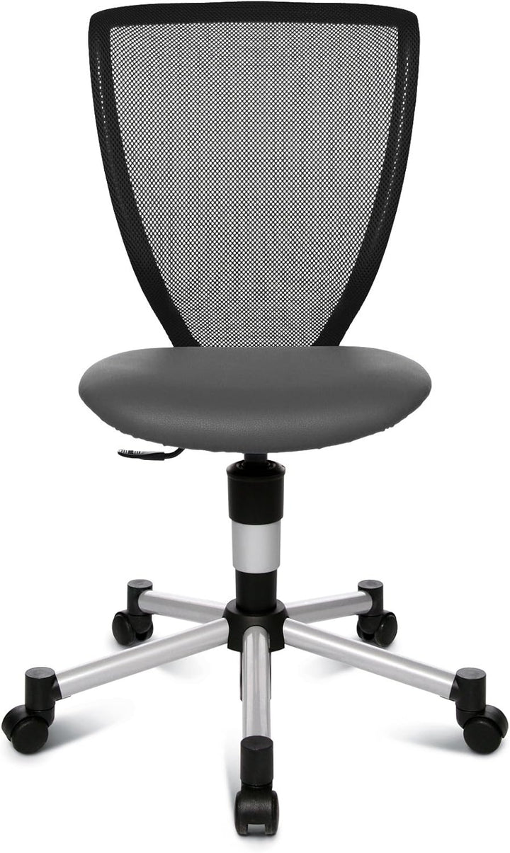 Topstar 71487S12 Titan Junior, Schreibtischstuhl, Netzrückenlehne, Bezugsstoff Anthrazit & 6991 Roll