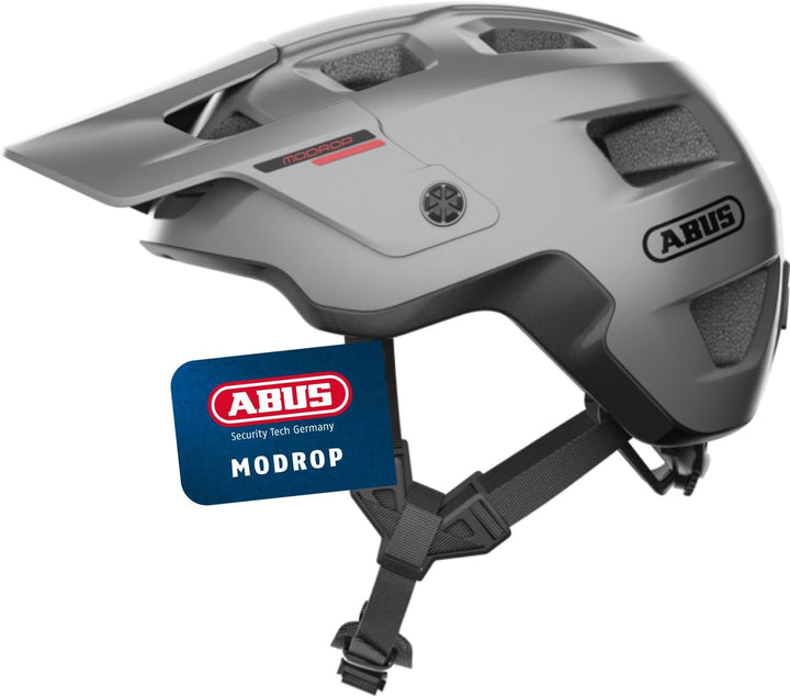 ABUS MTB-Helm MoDrop - robuster Fahrradhelm mit guter Belüftung für Mountainbiker - individuelle Pas