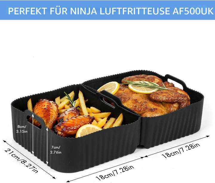 Pietuley Ninja Heissluftfritteuse Zubehör für Foodi Flexdrawer 10,4 L AF500DE, COSORI Heissluftfritt