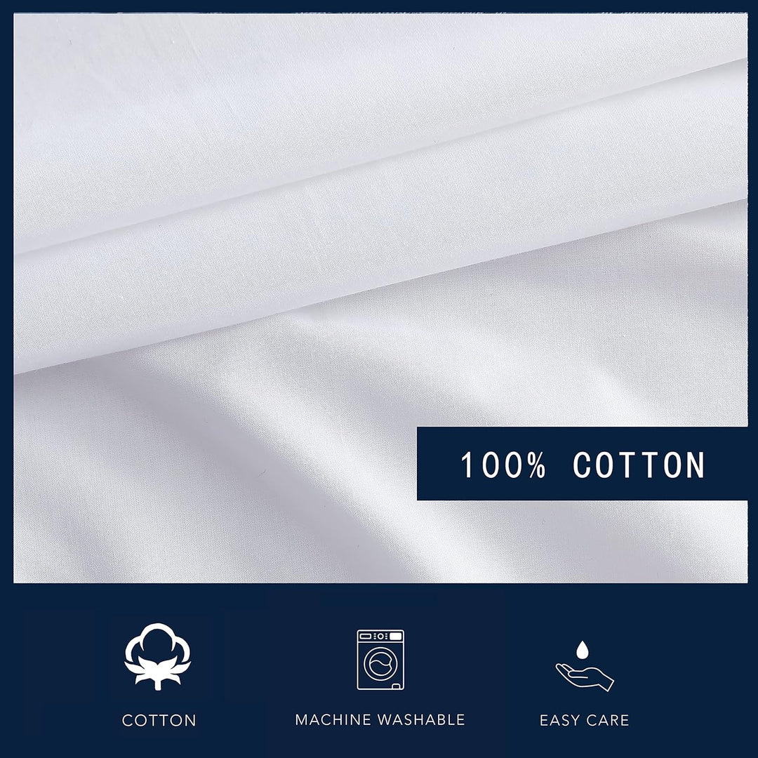 Nautica - Twin XL Bettlaken-Set, Baumwoll-Perkal-Bettwäsche-Set, knackig und kühl, Schlafsaal Essent