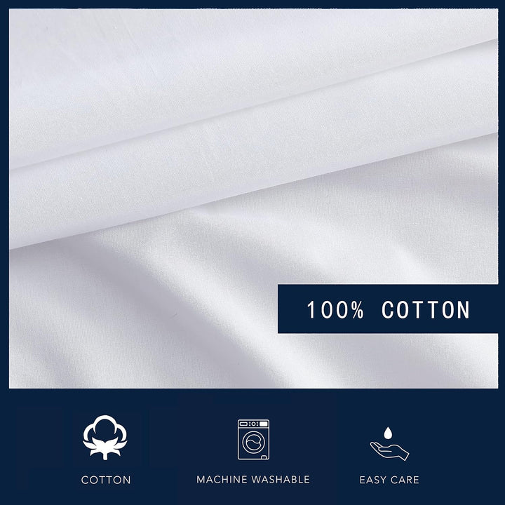 Nautica - Twin XL Bettlaken-Set, Baumwoll-Perkal-Bettwäsche-Set, knackig und kühl, Schlafsaal Essent
