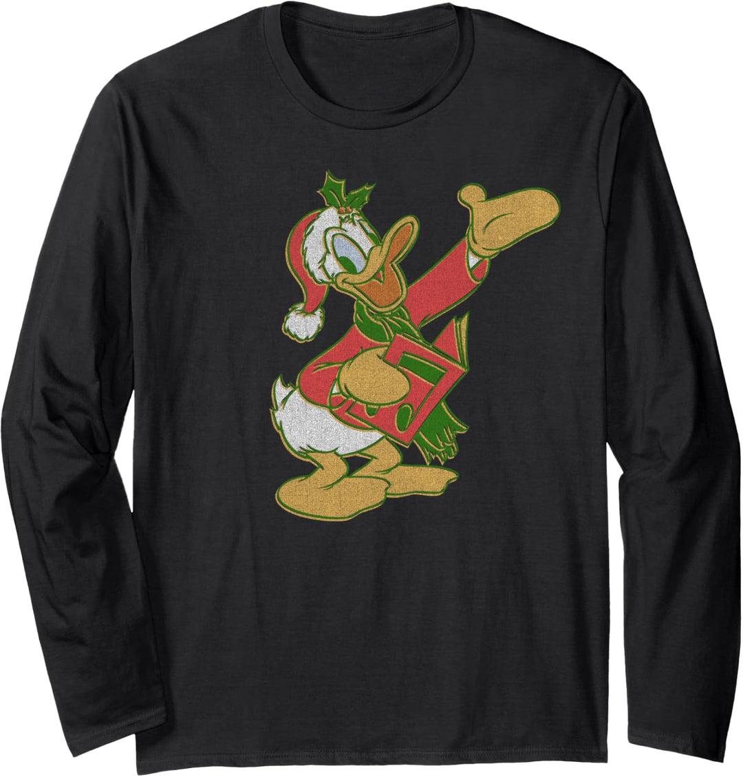 Disney Mickey And Friends Weihnachten Donald Duck Caroling Langarmshirt
