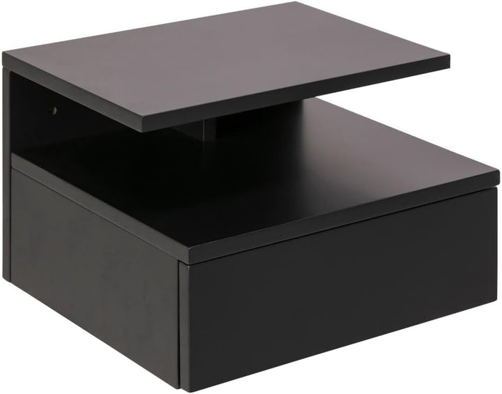 AC Design Furniture Fia Nachttisch mit 1 Schublade in Dunkelgrau, 1 Stück, Wandschrank im Minimalist