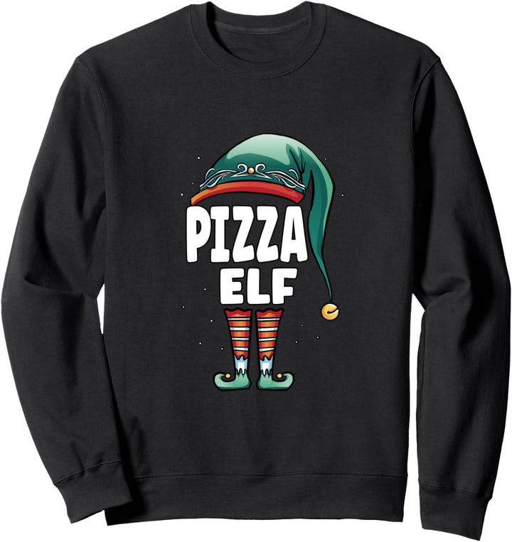 Pizza Elf Lieferdienst Outfit für Weihnachten Sweatshirt