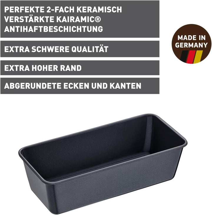 Original Kaiser La Forme Plus Backform Kastenform 30 x 11 cm, Brotbackform beschichtet, Emailleboden