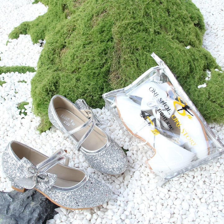 EIGHT KM EKM7018 Mädchen High Heel Kleid Schuhe Mary Jane Prinzessin Hochzeit Pumps Schuhe Glänzend