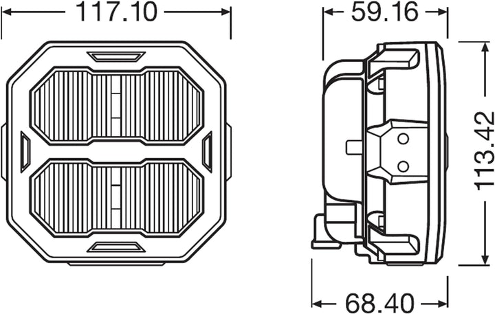 OSRAM LEDriving® Cube PX2500 Ultra Wide, LEDPWL101-UW, OFF ROAD, LED Arbeitsscheinwerfer, 2500 Lumen