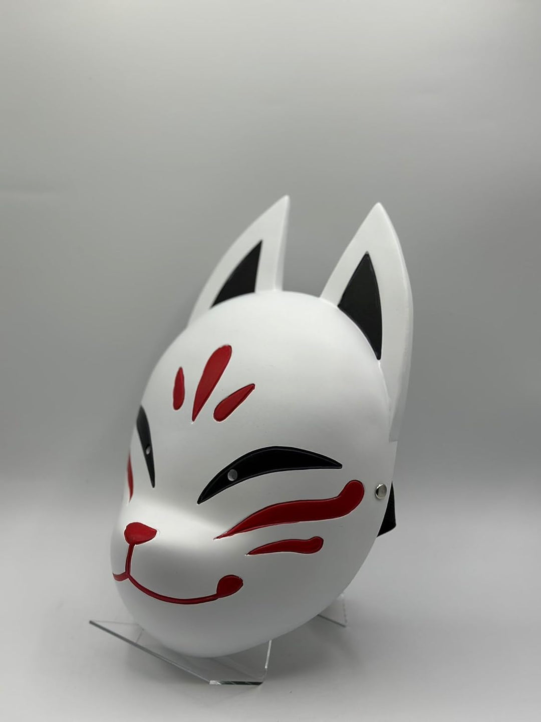 Kitsune Fuchsmaske aus Harz – Japanische Shinto-Inspiration – Handgefertigt – Anime Stil – Kostümart
