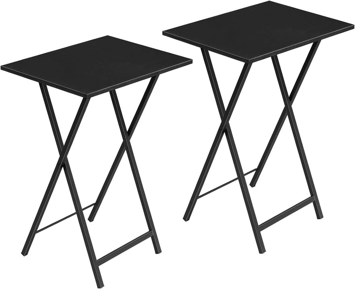 HOOBRO Beistelltisch Klappbar, Kleiner tabletttisch, TV Tray 2er Set, klapptisch Snack Tisch Industr