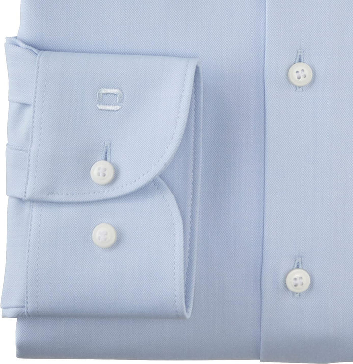 OLYMP Herren Businesshemd Langarm Level Five 24/Seven,Twill,Body fit,Modern Kent 38 Hellblau, 38 Hel
