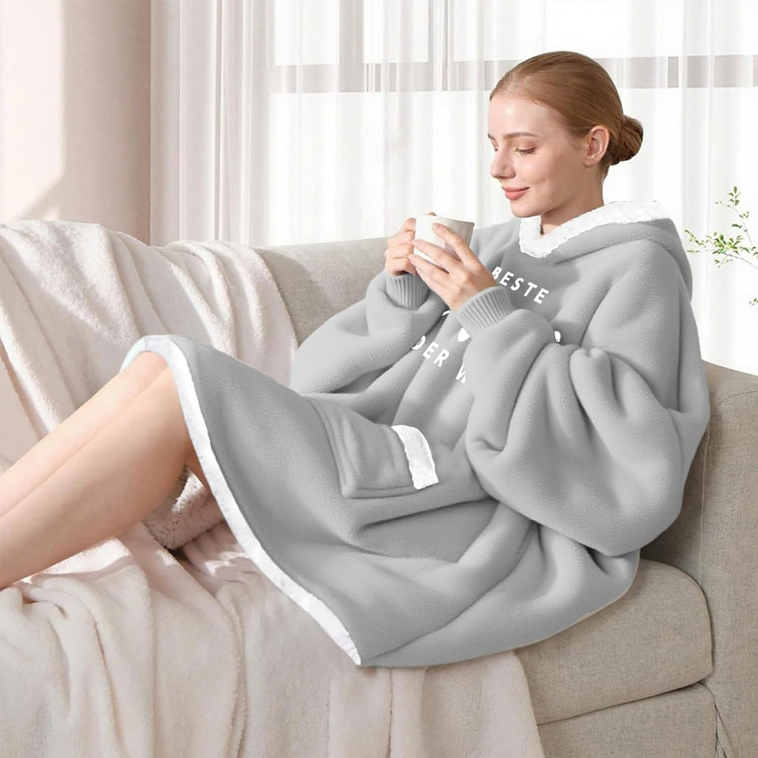 Geschenke für Mama, Beste Mama Decke mit ärmeln - Weihnachtsgeschenke für Mama, Mama Geschenk von To