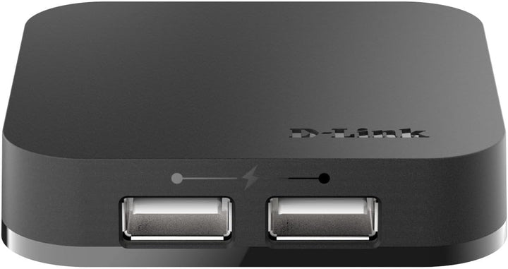 D-Link DUB-H4 4-Port USB 2.0 Hub (abwärtskompatibel, unterstützt Windows, Mac OS X) schwarz 4-in-1 (