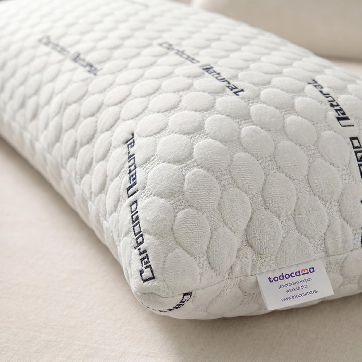 Todocama - Viskoelastisches Kopfkissen aus Carbon, 100% viskoelastisch, Stretch-Gewebe aus Carbon, m