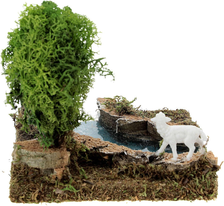 Holyart Flussbiegung mit Baum und Schaf: Krippenszene