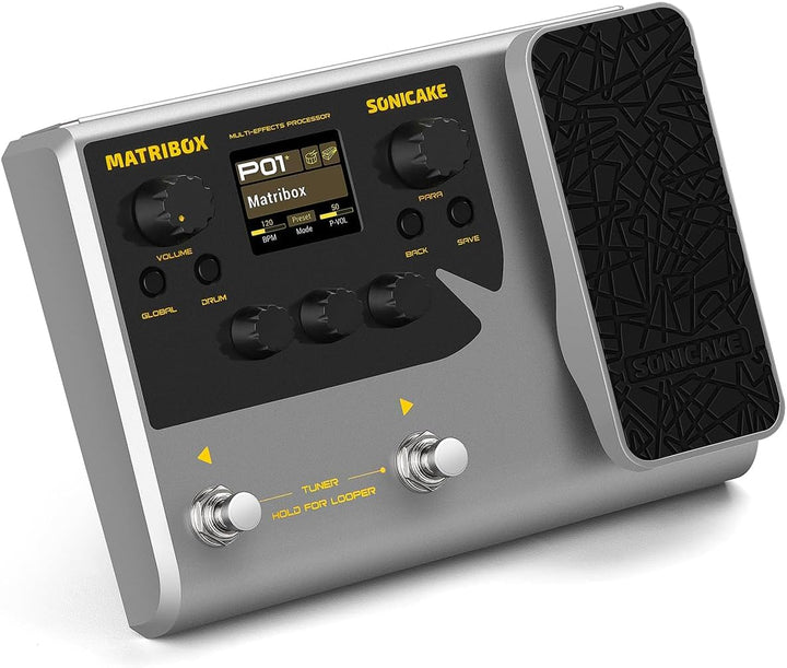 SONICAKE Gitarren Effektpedal Multi-Effekte Prozessor mit Expression Pedal 140 integrierte Effekte 1